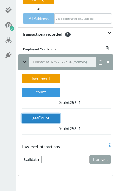 Newly updated state of the smart contract