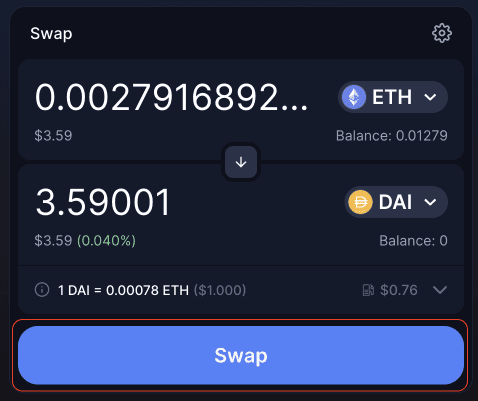 Karaniwang interface para sa pag-swap